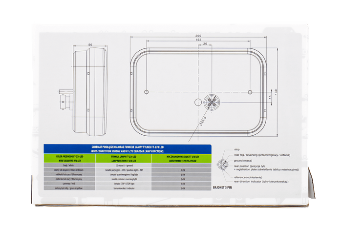 Baklys FRISTOM FT-270 LED CANBUS 6 funksjoner igjen