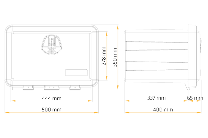 DAKEN 81102 JUST verktøykasse 500x350x400mm 40l