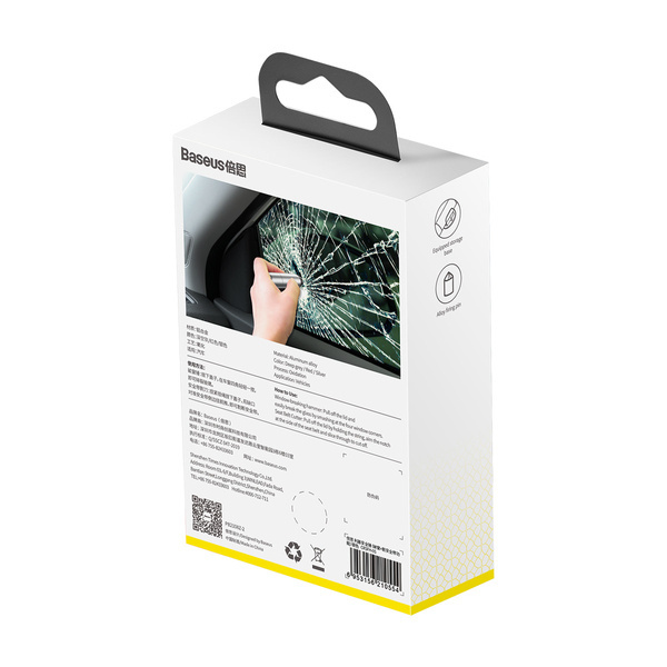 BASEUS Sharp Tool 2in1 Safety Glass Hammer Life Belte Kniv