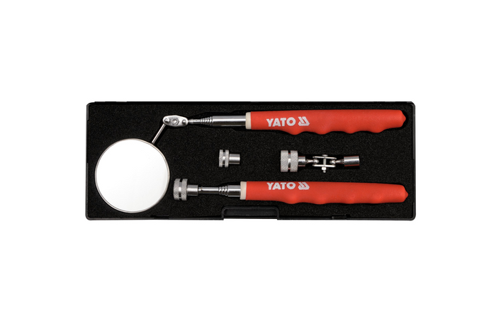 YATO YT-0662 inspeksjonssett, speil, griper, 3 utskiftbare spisser