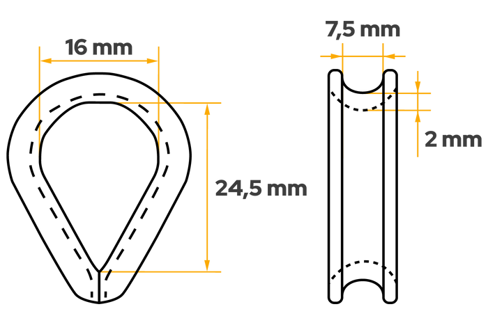 DROMET KU.6 tau-fingerbøsse, stålkjertel, 6 mm
