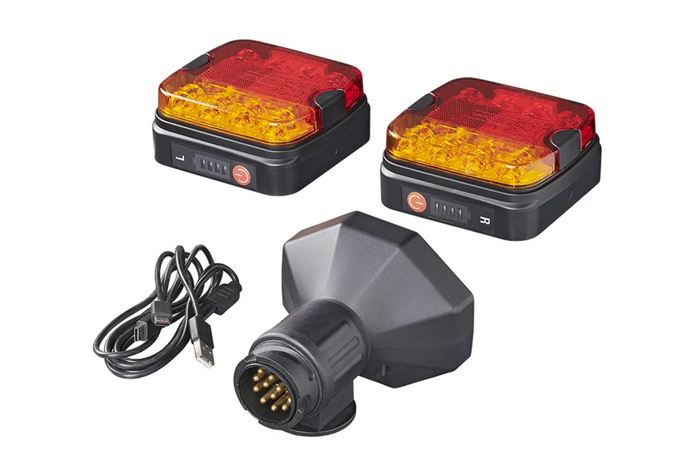 ProPlus LED 13-PIN baklykter 4 funksjoner venstre + høyre, magnetisk, Bluetooth