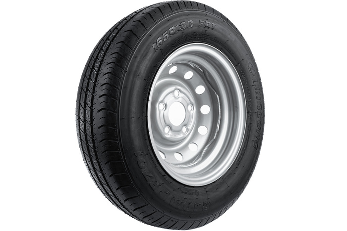 Sett med to forsterkede hjul til tilhengeren LINGLONG DEKK 165/80 R13C 96/94N UNITRAILER FELGER 4,5Jx13"H2 5x112 ET:30