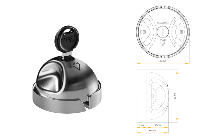 DAKEN SATURN EVO 2/4 anti-innbruddslåser for en buss, en semitrailer, en tilhenger