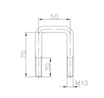 Firkantet hette WINTERHOFF ZBF 30-PO type C M10 70/50