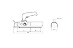 CHOOYO JD.00.53.005 kulekobling for 800 kg tilhenger med 50 mm rørformet dragstang