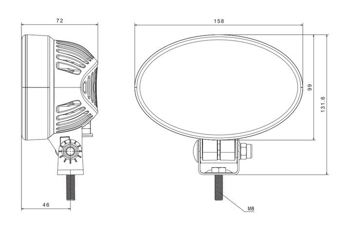 LED-arbeidslampereflektor FRISTOM FT-367 15xLED 6100lm