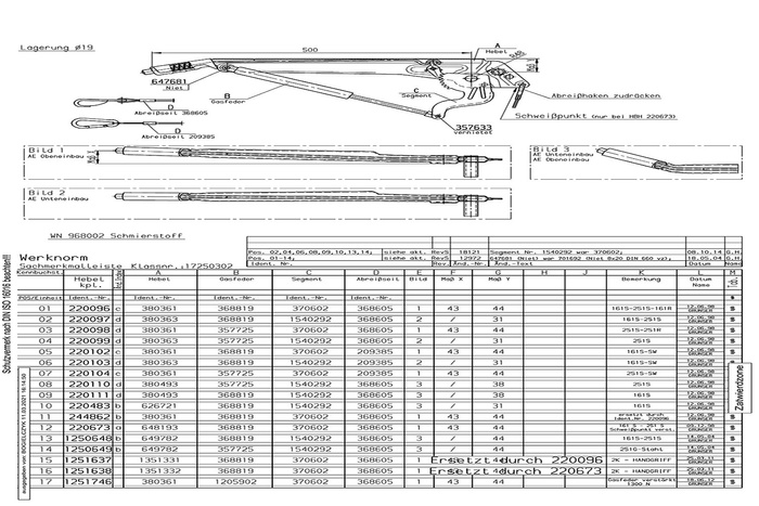 AL-KO håndbremsspak for påløpsanordninger 161S 251S