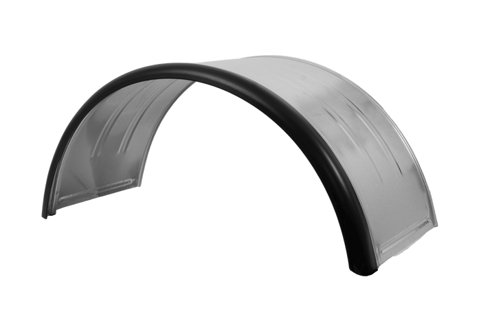 Dobbelskjerm for tilhenger 15-16" DOMAR DK7115 hjulbue 880/400mm metall med gummikant