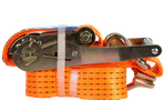 Sett med fire UNITRAILER 3m/50mm/5t oransje transportbelter med strammer