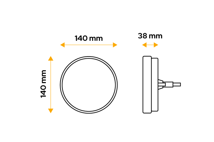 TT Technology TT.12520 LED baklykt, 4 funksjoner, høyre