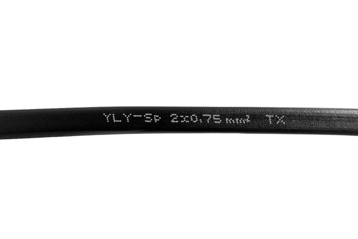 TEXSIM YLY-Sp 2x0,75 flat elektrisk kabel med to kjerner - 1 m