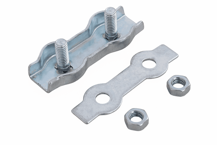 DROMET ZLS.6 dobbel sadeltauklemme for 6 mm tau