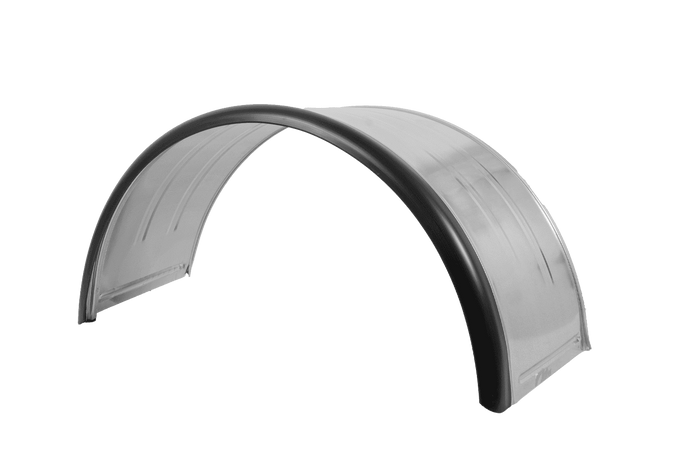 Dobbelskjerm for tilhenger 15-16" DOMAR DK7120 hjulbue 880/400mm metall med gummikant