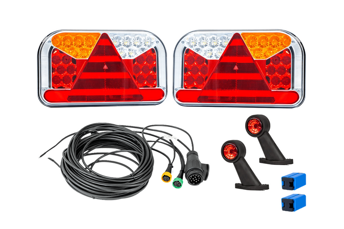 Lyssett: FRISTOM FT-170 LED-baklys + FRISTOM FT-009 LED-sidemarkeringslys + MANTES 7m 13-PIN sele