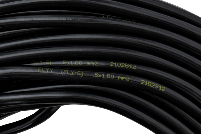 Elektrisk kabel HYBSZ YLY-S 5x1 femleder - 1m