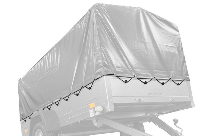 Deksel til rammen h-800 UNITRAILER presenning til henger 264x125cm GARDEN 264 KIPP og EXPERT PLUS 2612
