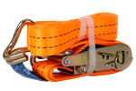 Sett med fire UNITRAILER 3m/35mm/2t oransje transportbelter med strammer