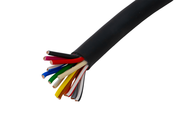 Elektrisk kabel HYBSZ YLY-S 8x1,5+5x2,5 trettenkjernede - 1m