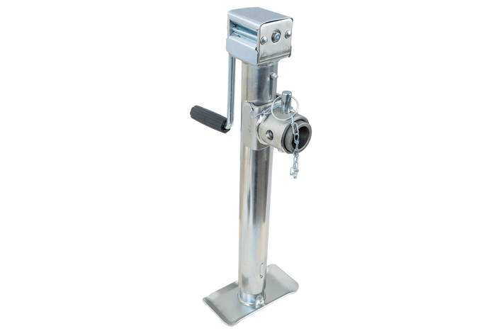 Uttrekkbar støtte med UNITRAILER TJ5002+TJ5002A adapter for 1300 kg flatbed-tilhenger 560–940 mm