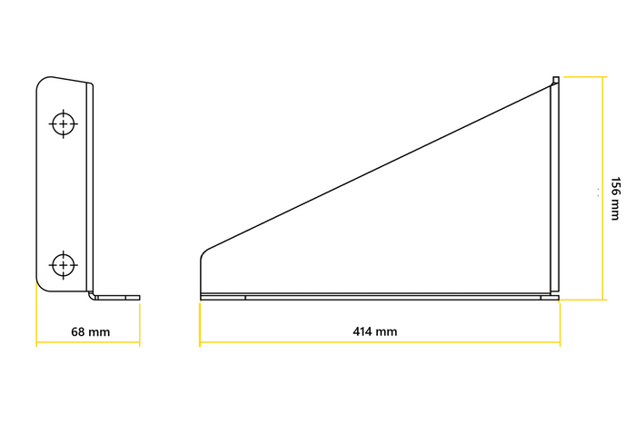 Braketter for montering av vanntank 41,4 cm 30 L LOKHEN 2 stk.