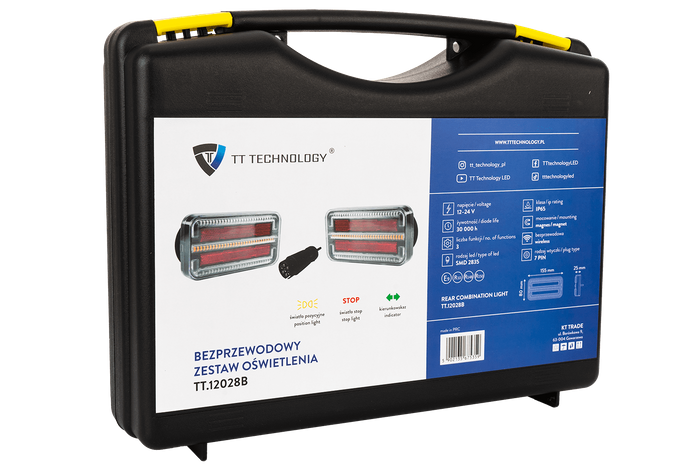 TT-teknologi TT.12028B LED-baklys 3 funksjoner venstre + høyre, trådløs, magnetisk