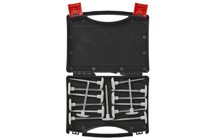 Sett med teltplugger ProPlus 361736V02 metallplugger i en eske 15 stk.