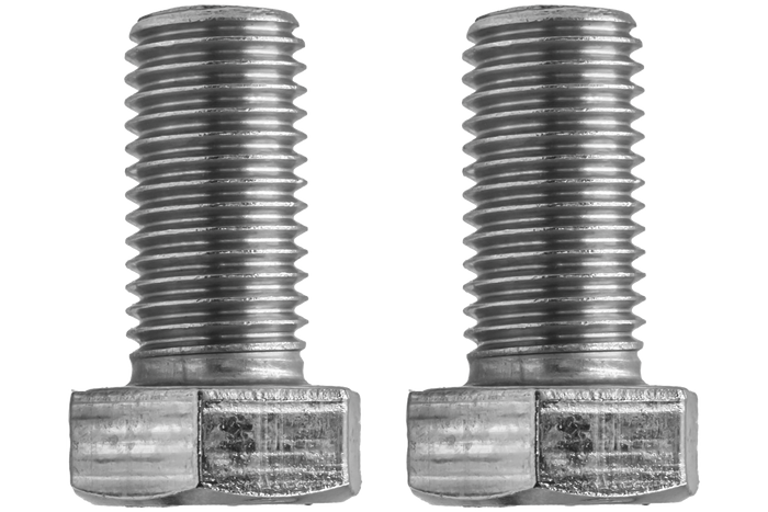 Bolter og muttere for montering av DROMET M10x25 støttehjul, sett: 2x skruer og 2x muttere