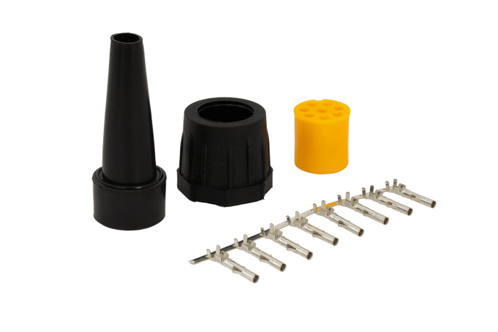 MANTES 8-PIN-kontakt, gul venstre bajonett