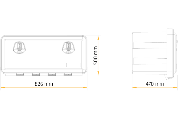 DAKEN 81108 JUST verktøykasse 826x500x470mm 127l