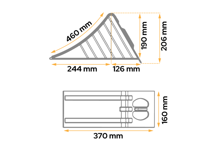 Hjulkloss med monteringsbrakett AL-KO UK46 h:206mm