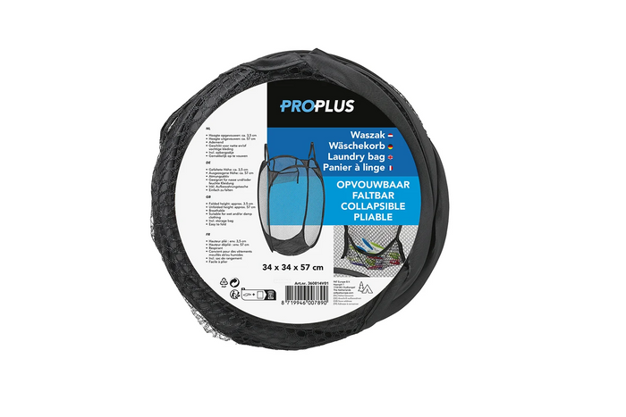ProPlus 360814V01 Klesvaskkurv Sammenleggbar for campingvogn og reise