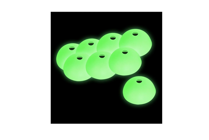 Sett med åtte beskyttende pluggdeksler ProPlus 361760 fluorescerende deksler 55 mm