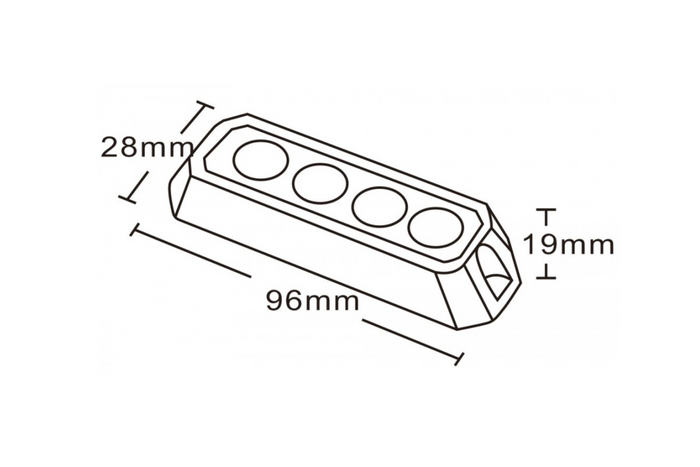 KAMAR LW0025-ALR-1 LED-varsellampe, oransje blinkende lys