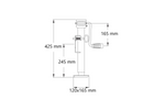 KNOTT LF3101 uttrekkbar sveivstøtte for 1300 kg flatbed-tilhenger 425-675 mm