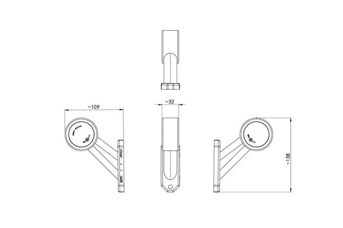 HORPOL LD 725/L LED-sidemarkeringslykt, venstre