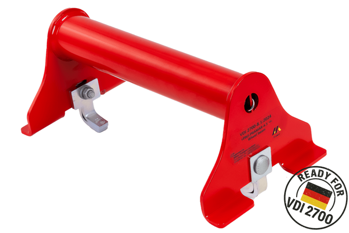 PRAMAR Radstopper VDI 2700 rød bergingsbilhjullås - justerbar, universal