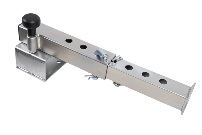 UNITRAILER JL1 uttrekkbar sveivstøtte for 1500 kg flatbed-tilhenger 346-576 mm