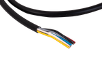 Bajonettplugg 6 PIN venstre FRISTOM for tilhenger, gul med 1 m kabel