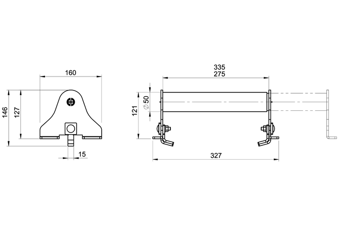 PRAMAR Radstopper VDI 2700 rød bergingsbilhjullås - justerbar, universal
