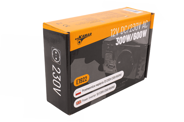 Spenningsomformer 12V/230V (300/600W) KAMAR E1922