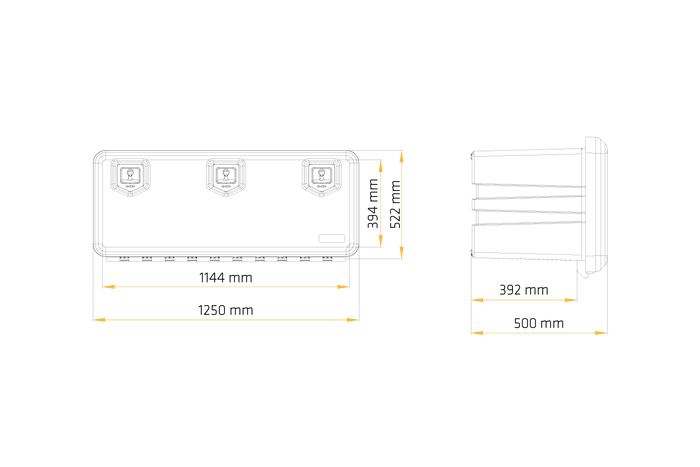 DAKEN 81209 ARKA verktøykasse 1250x522x500mm 203l