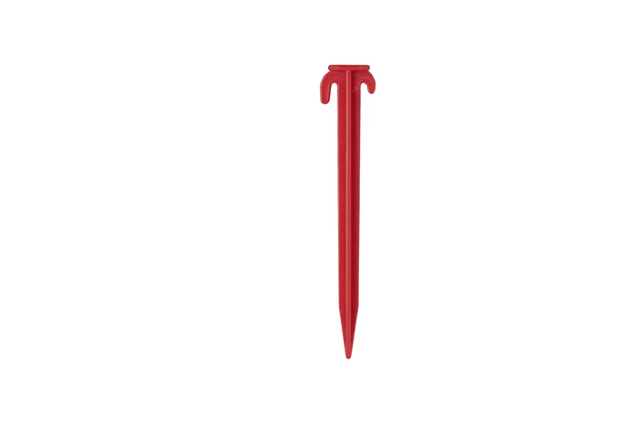 Sett med seks ProPlus teltplugger 364824 plastplugger for feste av barduner 19 cm