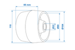 ProPlus 345472 Siderulle for båthenger 85 mm