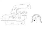 WINTERHOFF WW 220-RB kulekobling for en 2200 kg tilhenger med 50 mm rørformet dragstang 