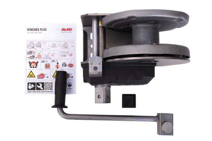 Vinsj, håndvinsj for AL-KO bergingsbilhenger 1150 kg med brems og automatisk avvikling
