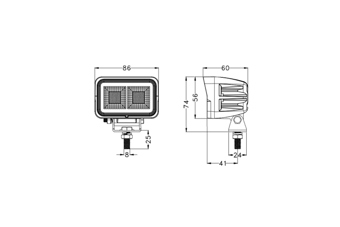 LED-arbeidslampereflektor TT TECHNOLOGY SVART TT.13440 40xLED 2630lm rektangulær
