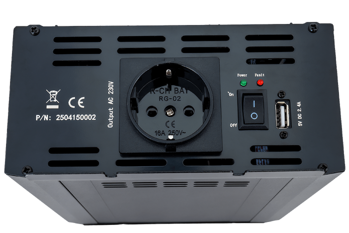 Spenningsomformer 24V/230V (1000/2000W) KAMAR E1927