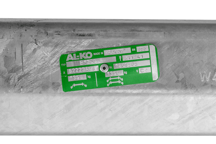 AL-KO COMPACT bremseaksel for tilhenger / bergingsbil 1350kg 900mm 1300mm 5x112