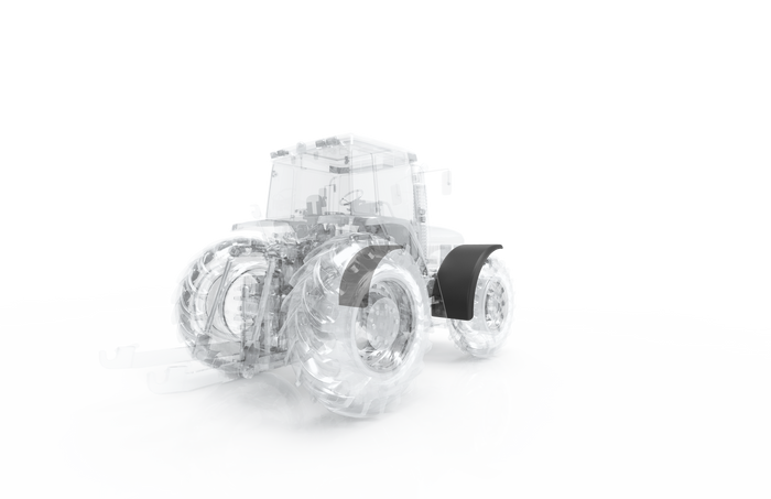 Fender for landbruksmaskiner 24-34" DOMAR T10140 hjulbue 1330/520mm